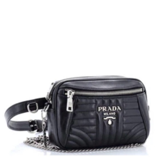 PRADA Convertible Small Purse / Belt Bag Diagramme Quilted Leather - Picture 7 of 8